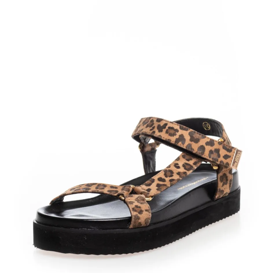 Copenhagen Shoes Flade Sandaler*ADVENTURE LEO - LEOPARD Adventureleo sandal leopard