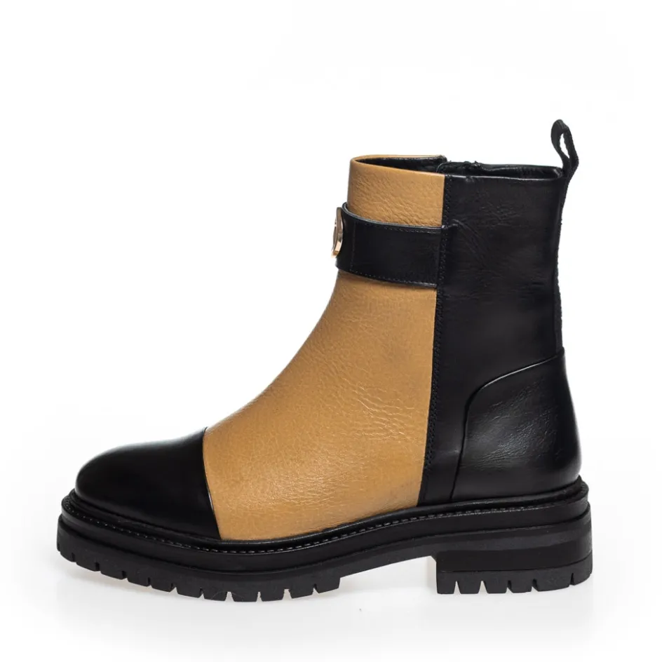 Copenhagen Shoes Ankelstøvler*ALL GOOD VIBES ONLY - BLACK/CAMEL Allgood vibes only boot black camel