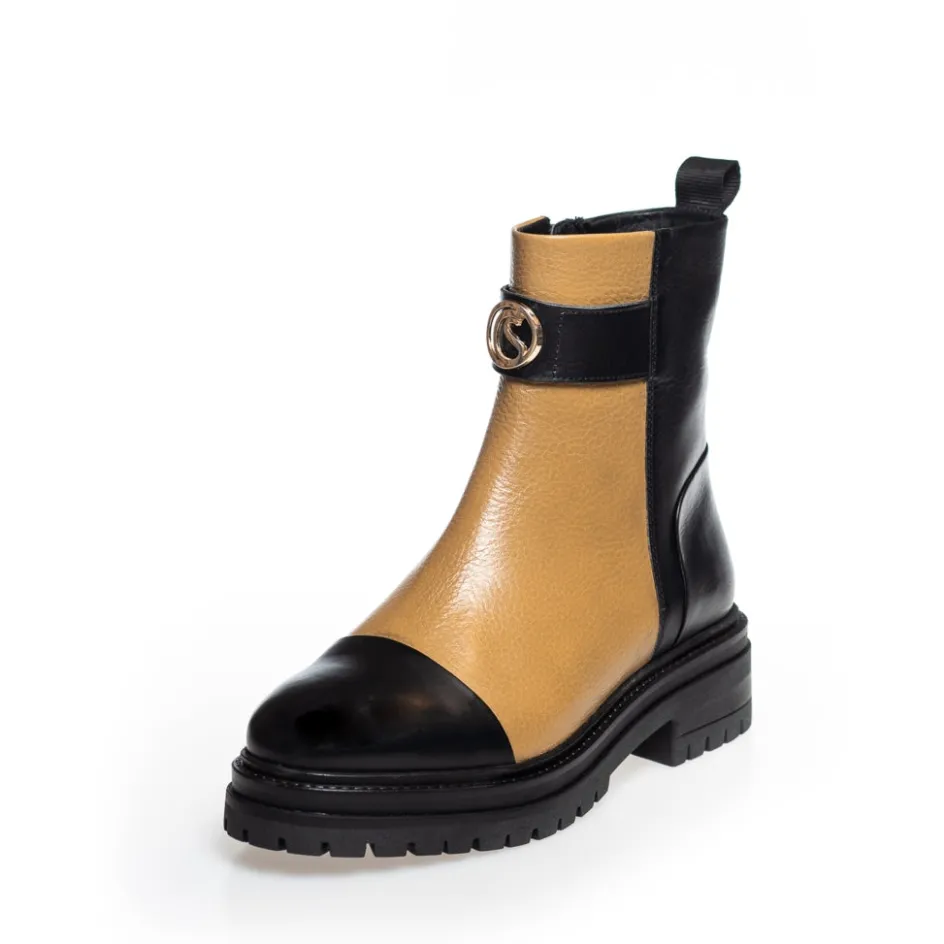 all_good_vibes_only__blackcamel_2.webp Copenhagen Shoes Ankelstøvler*ALL GOOD VIBES ONLY - BLACK/CAMEL Allgood vibes only boot black camel