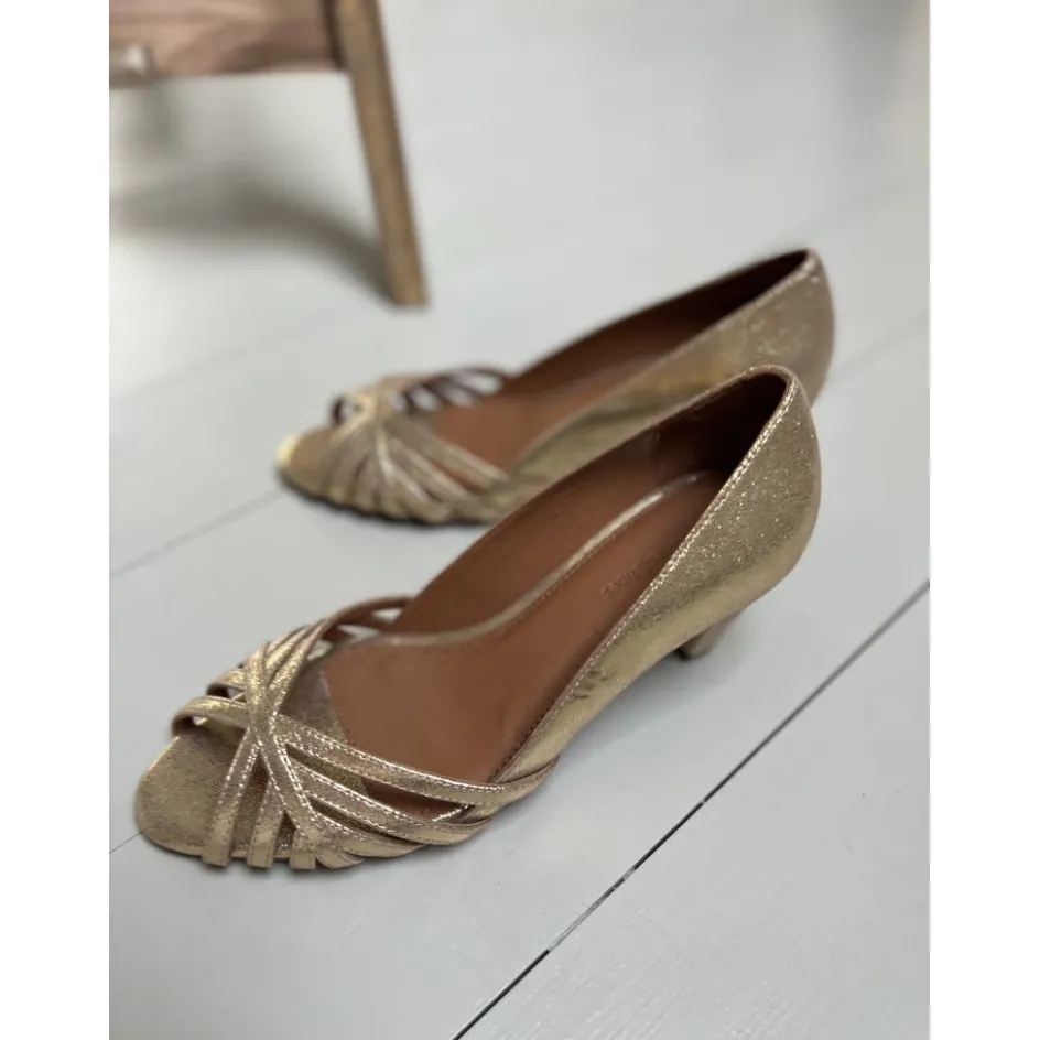 Copenhagen Shoes Sandaler Med Hæl | Stiletter*ALL I NEED - GOLD Alli need heels gold