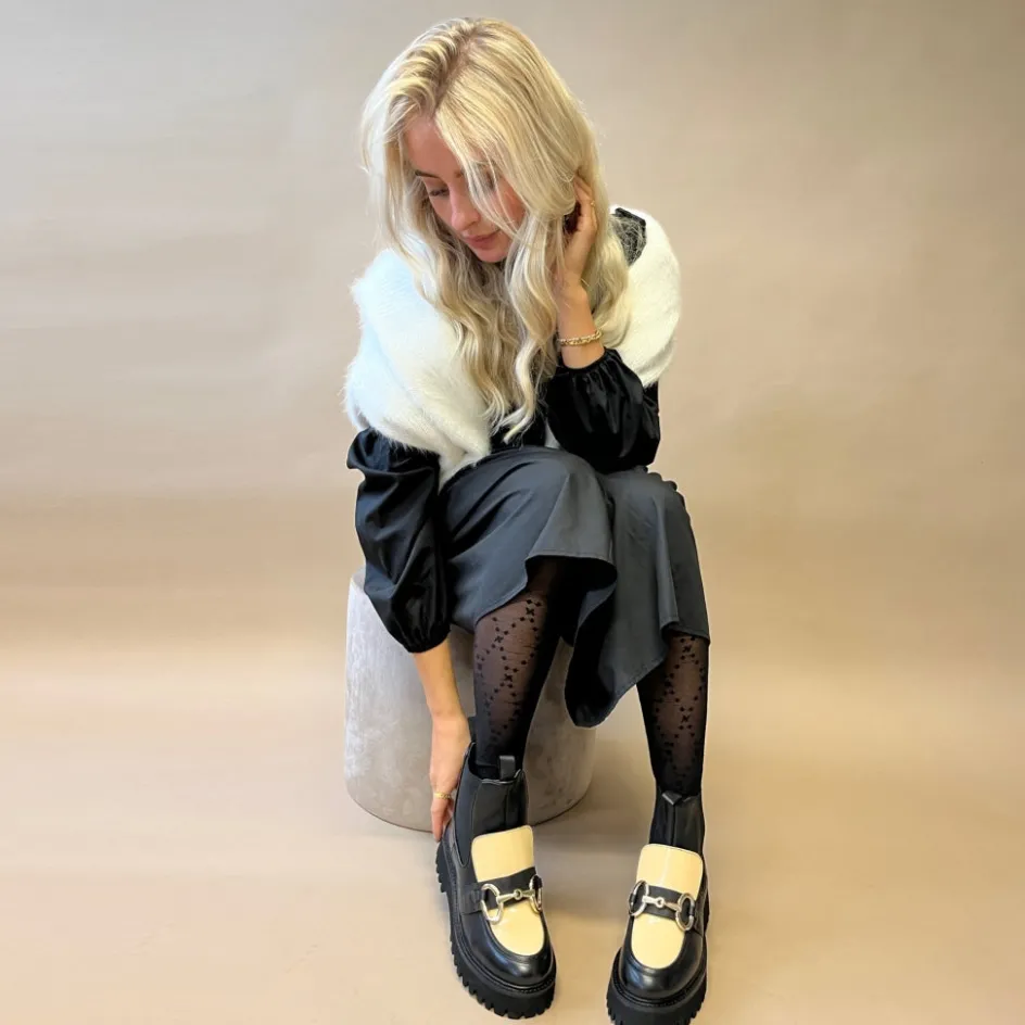 Copenhagen Shoes Chelsea Boots | Ankelstøvler*ALL I WANT MULTI - BLACK/BEIGE Alli want multi boot black beige
