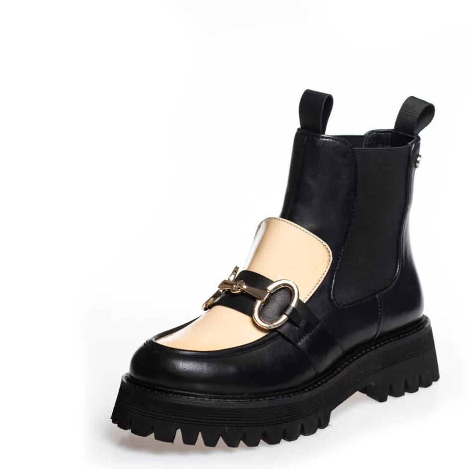Copenhagen Shoes Chelsea Boots | Ankelstøvler*ALL I WANT MULTI - BLACK/BEIGE Alli want multi boot black beige