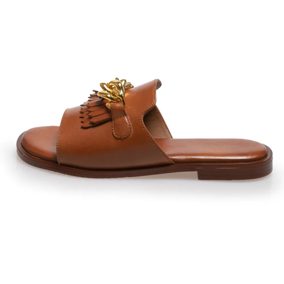 Copenhagen Shoes Flade Sandaler*ANAKIN - Cognac
