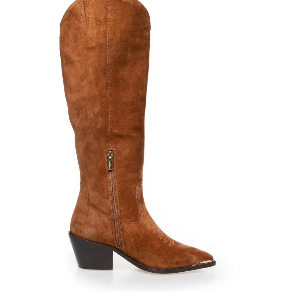 be_by_me__cognac_2.webp Copenhagen Shoes Støvler Med Hæl | Lange Støvler*BE BY ME - Cognac