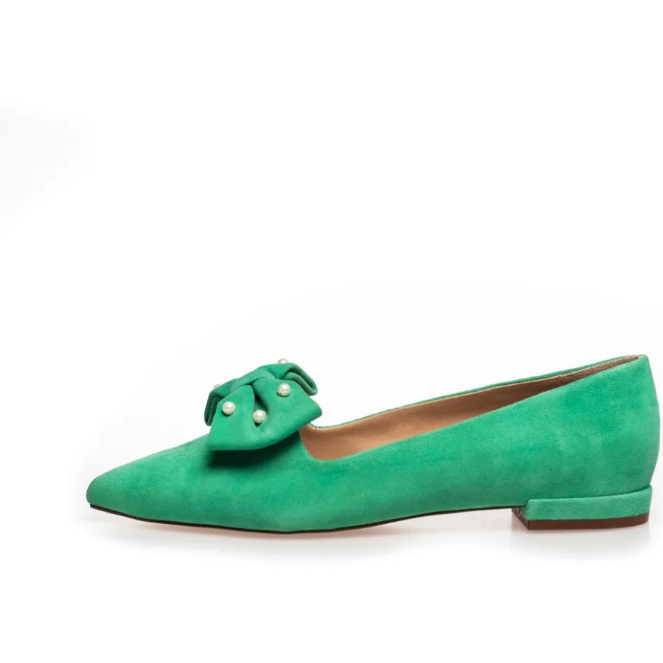 Copenhagen Shoes Ballerinasko*BE GOOD PEARLS - GREEN Begood pearls loafer green