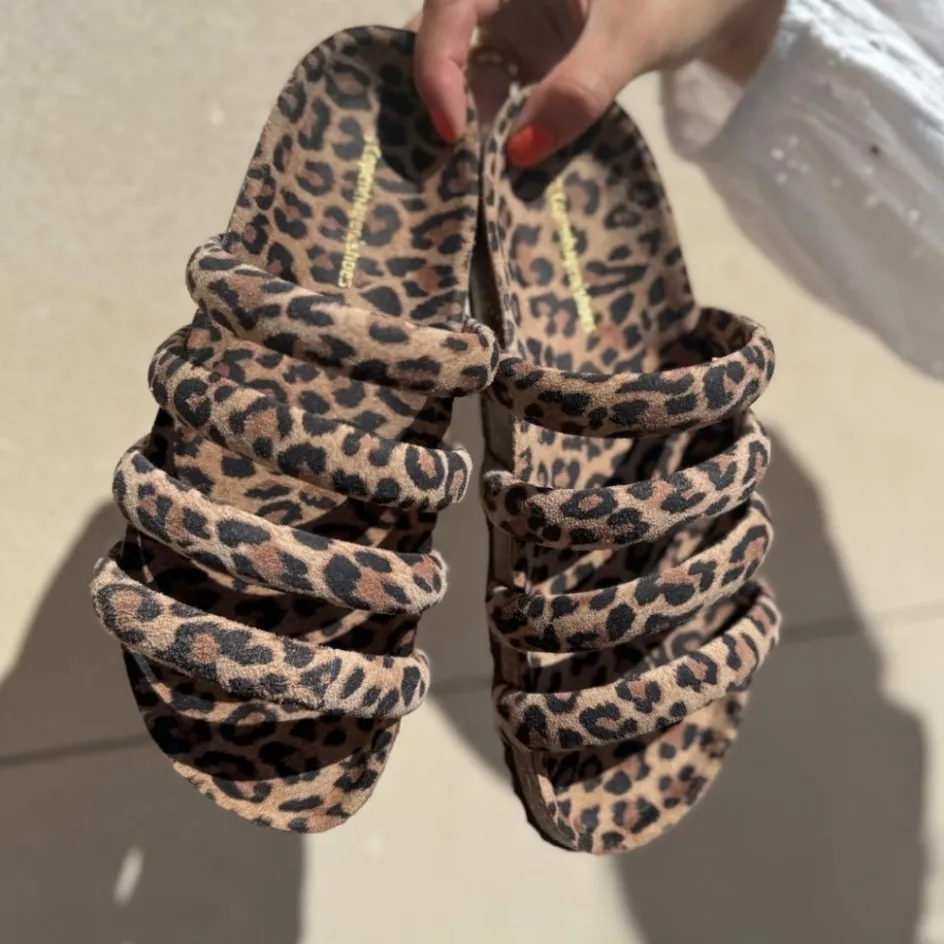 Copenhagen Shoes Flade Sandaler*BLOOM BY CPH LEP. - Leopard