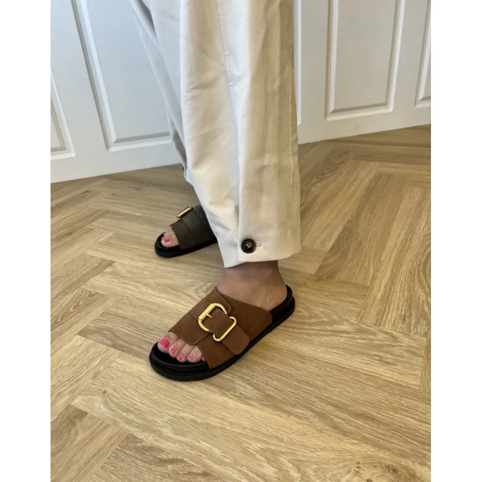 Copenhagen Shoes Flade Sandaler*BRING ME - Cognac