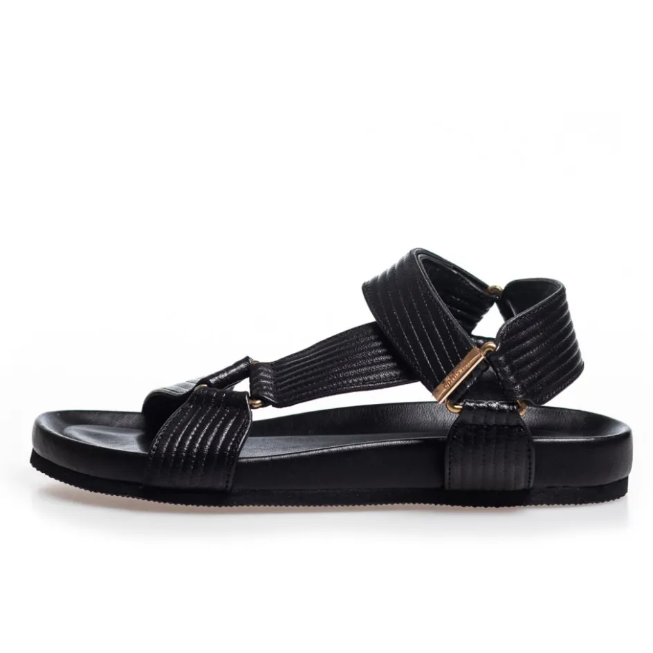 Copenhagen Shoes Flade Sandaler*CARRIE LEATHER - BLACK Carrieleather sandal black