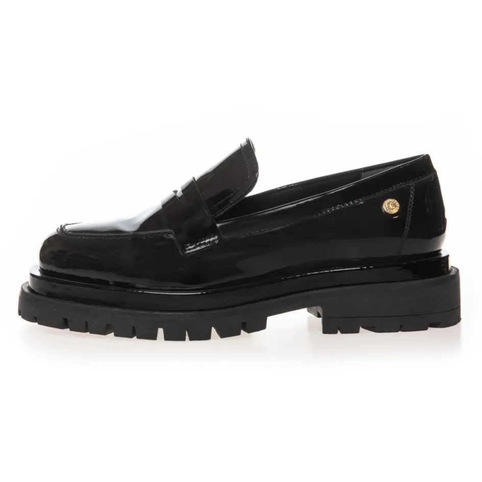 Copenhagen Shoes Loafers*CHAMPAGNE AND MONDAY - Black Patent Champagneand monday loafer black patent