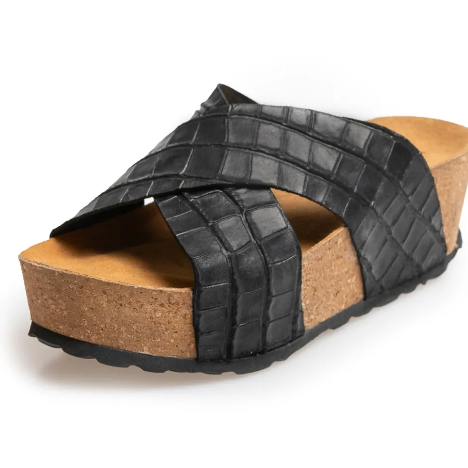 Copenhagen Shoes Sandaler Med Kilehæle*COCO - BLACK Cocosandaler med kilehael black