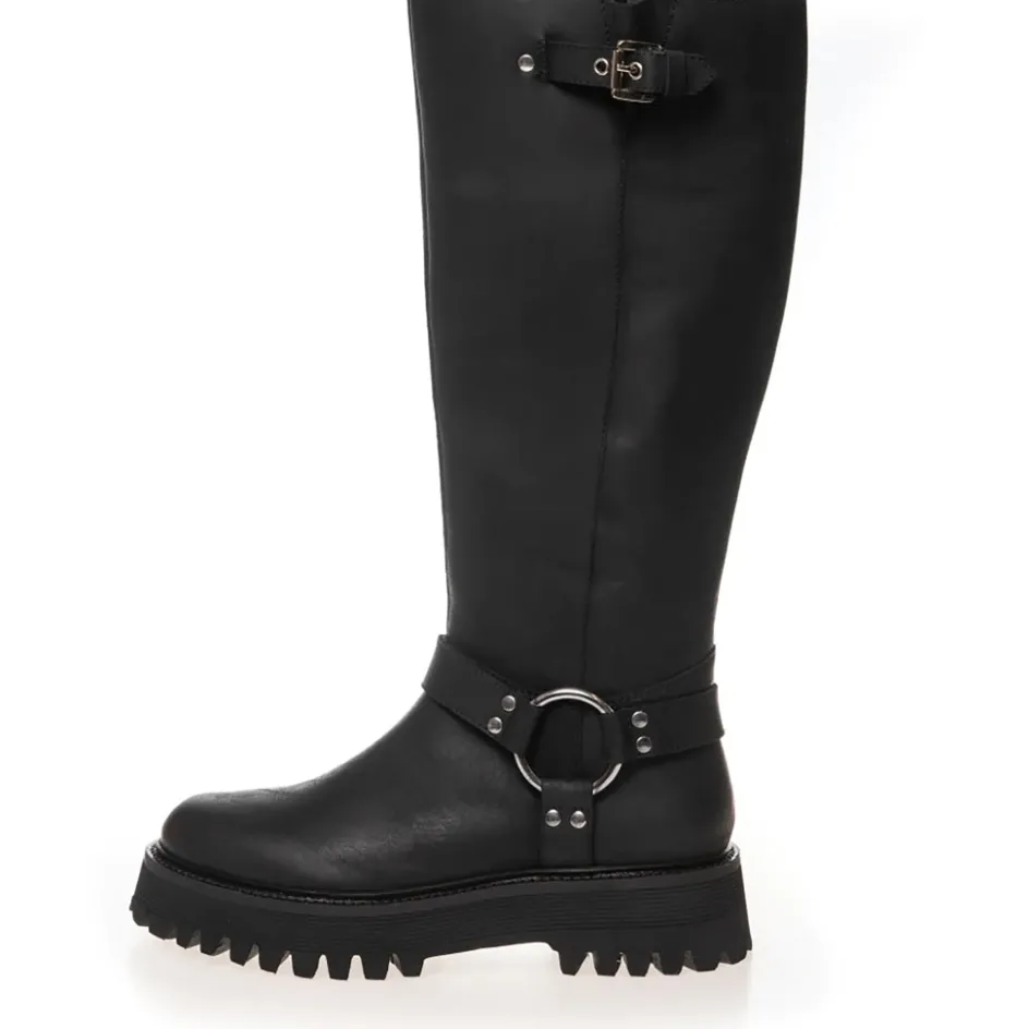 Copenhagen Shoes Lange Støvler*COME ROCK ME - Black