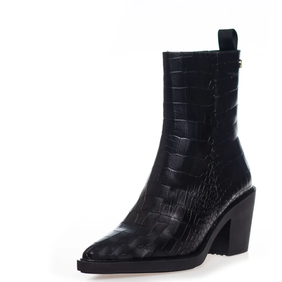 cph_original_black__black_croco_2.webp Copenhagen Shoes Støvler Med Hæl | Ankelstøvler*CPH ORIGINAL BLACK - BLACK CROCO Cphoriginal croco black boot black croco