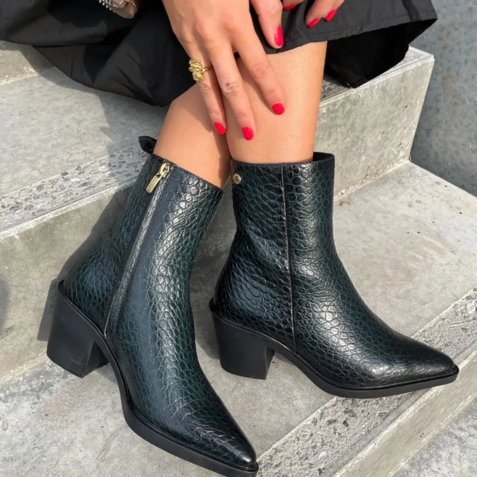 cph_original_green___dark_green_3.webp Copenhagen Shoes Støvler Med Hæl | Ankelstøvler*CPH ORIGINAL GREEN 23 - DARK GREEN Cphoriginal croco green 23 boot dark green
