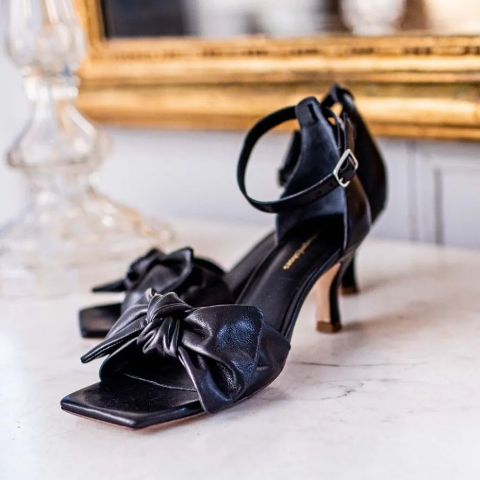 Copenhagen Shoes Sandaler Med Hæl*DANCING - Black Leather Dancingheels black leather