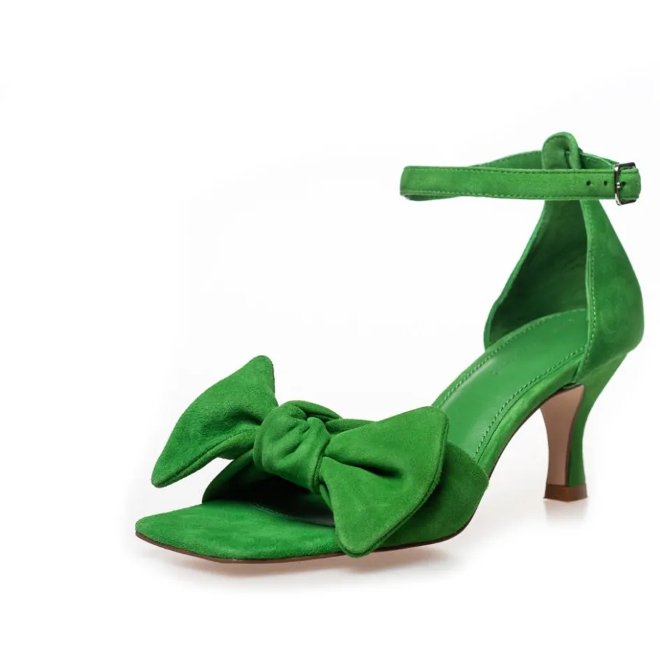 Copenhagen Shoes Sandaler Med Hæl | Stiletter*DANCING 23 SUEDE - NEW GREEN (PARROT GREEN) Dancing23 suede heels new green parrot green