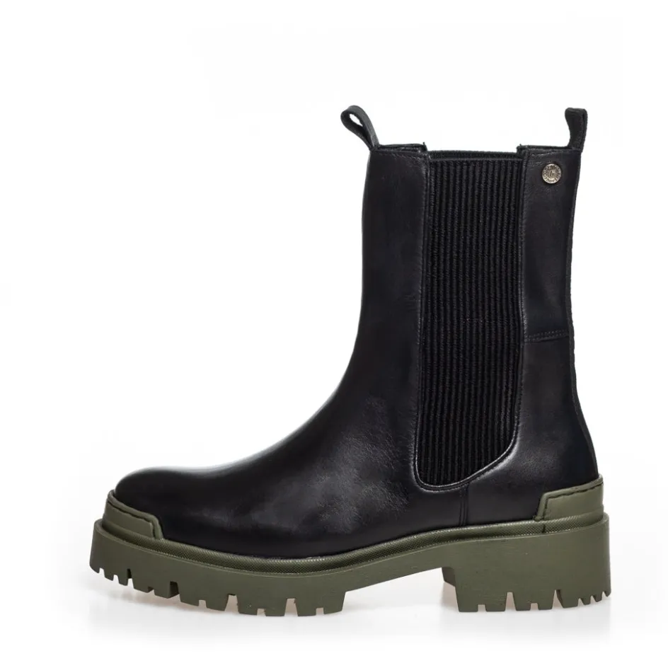 Copenhagen Shoes Chelsea Boots | Ankelstøvler*DAY DREAMING - BLACK W/ARMY SOLE Daydreaming boot black w army sole