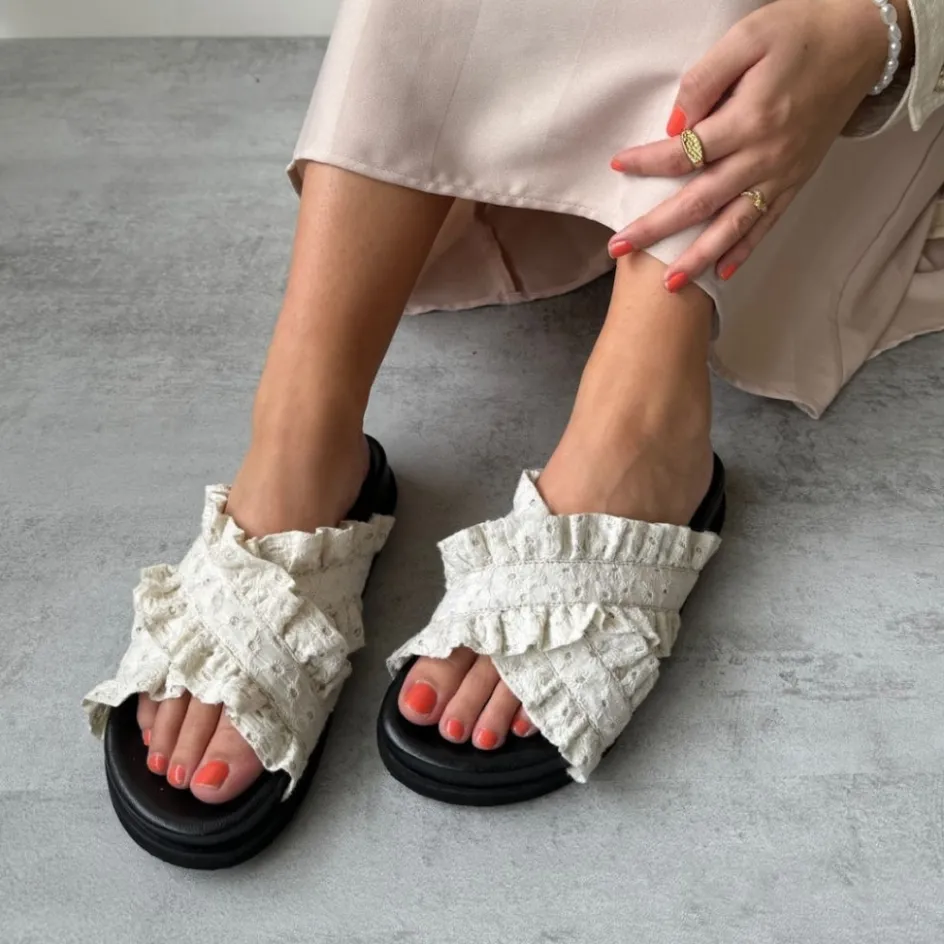 Copenhagen Shoes Flade Sandaler*DAYSI - ! White