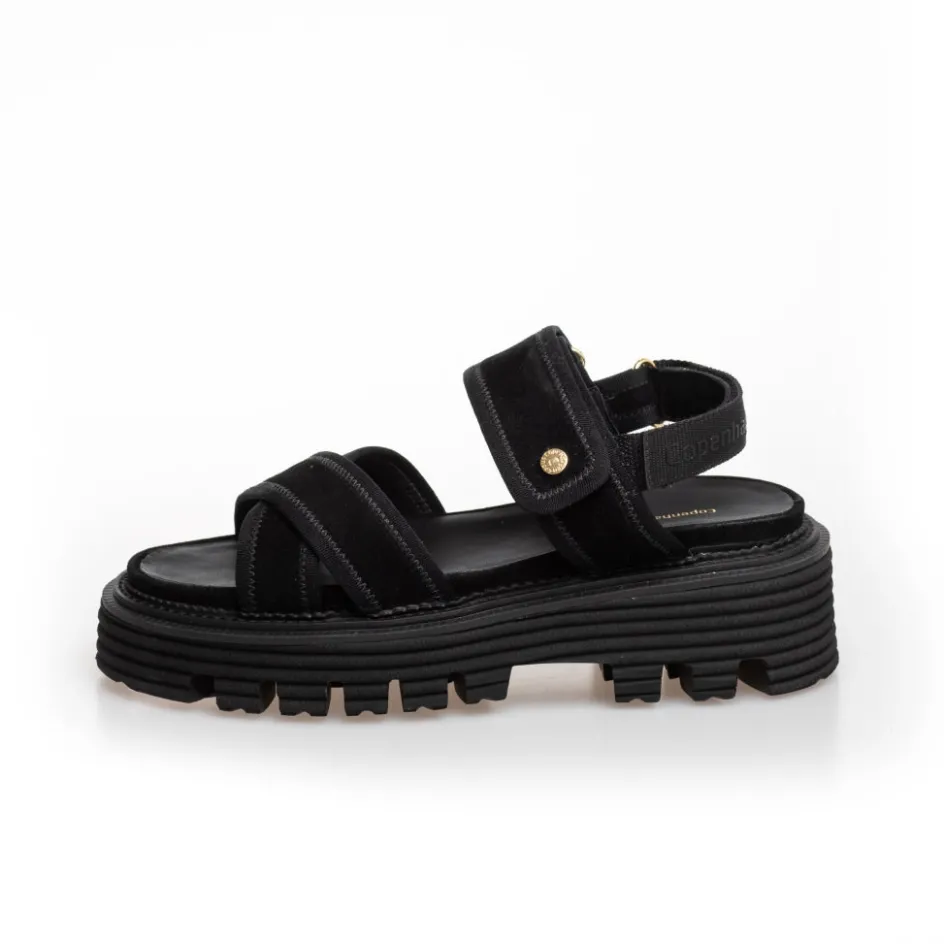Copenhagen Shoes Flade Sandaler*DIRECTION - Black Directionsandal black