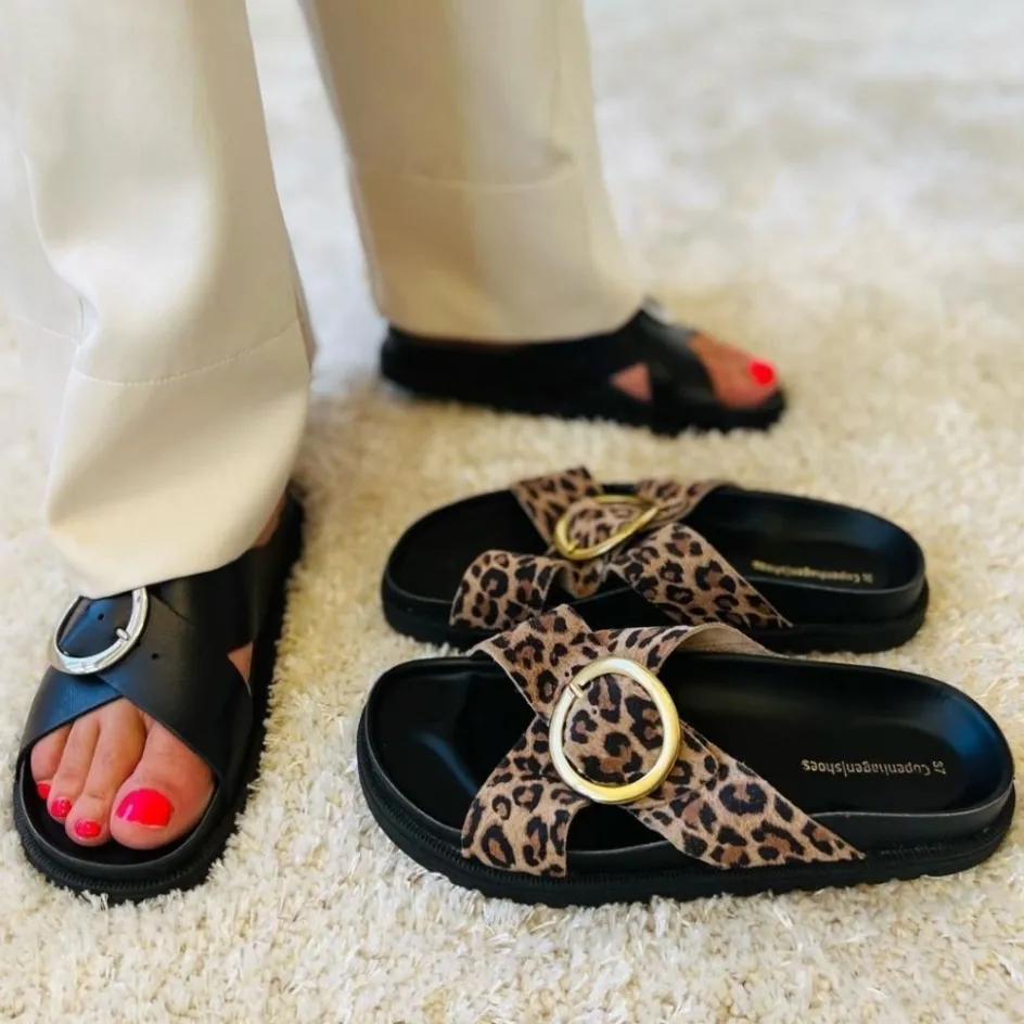 Copenhagen Shoes Flade Sandaler*DREAMING OF SUMMER LEP. - Leopard