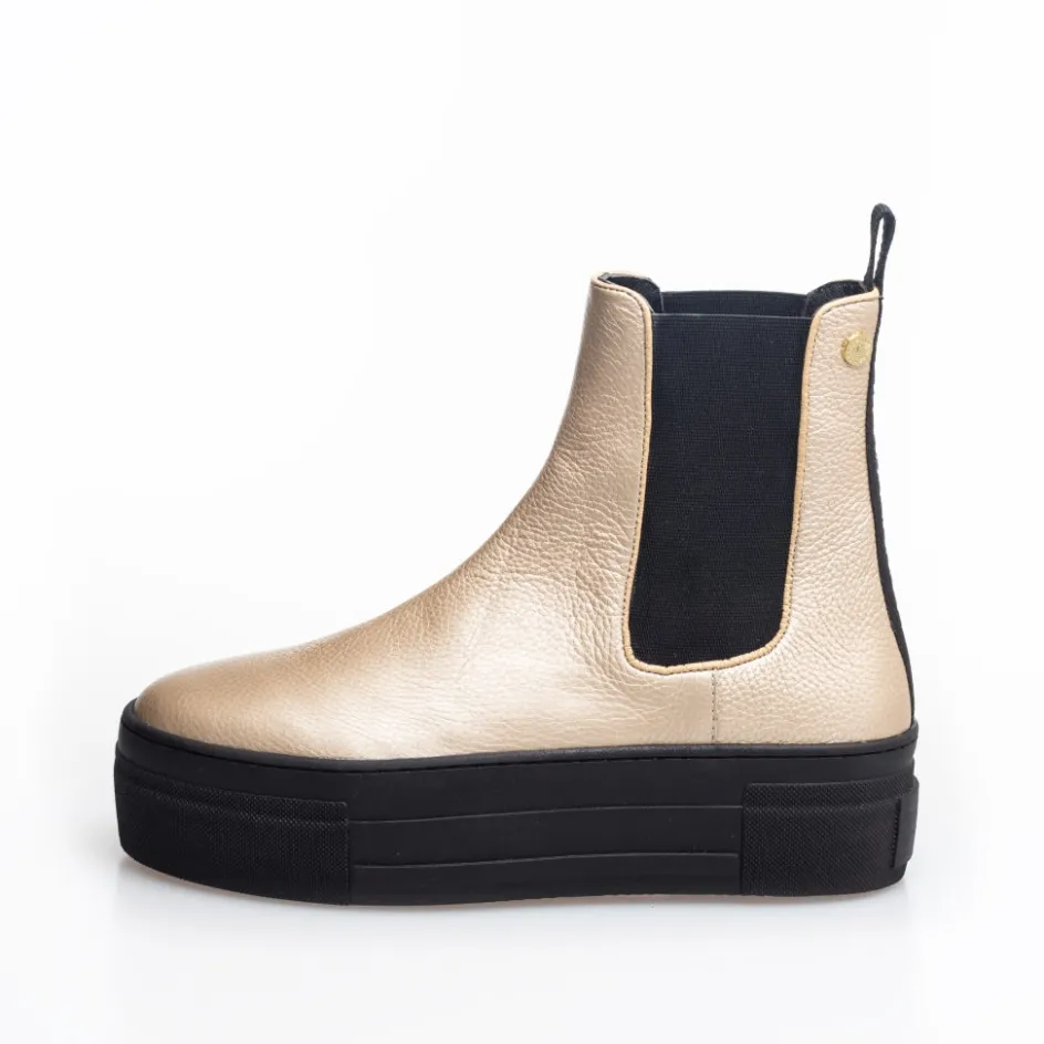 Copenhagen Shoes Chelsea Boots | Ankelstøvler*ENYA BOOT GOLD - GOLD Enyaboot gold boot gold