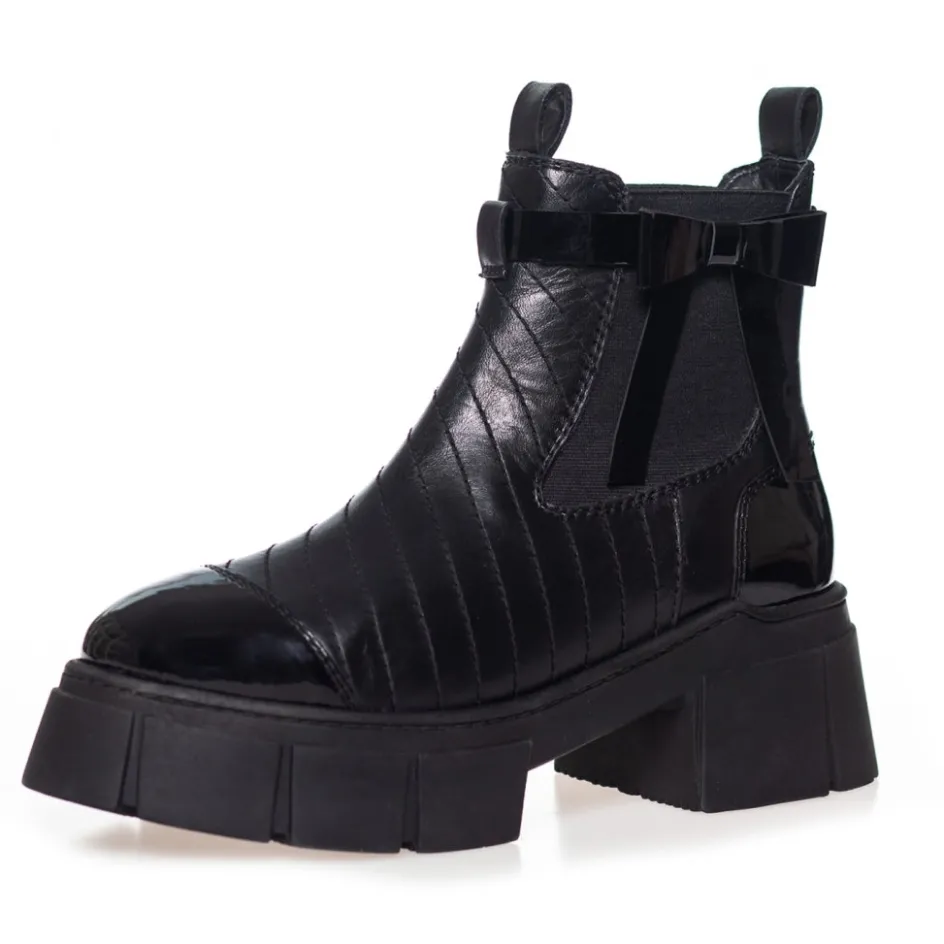 Copenhagen Shoes Ankelstøvler*FALLING - BLACK PATENT Fallingboot black patent