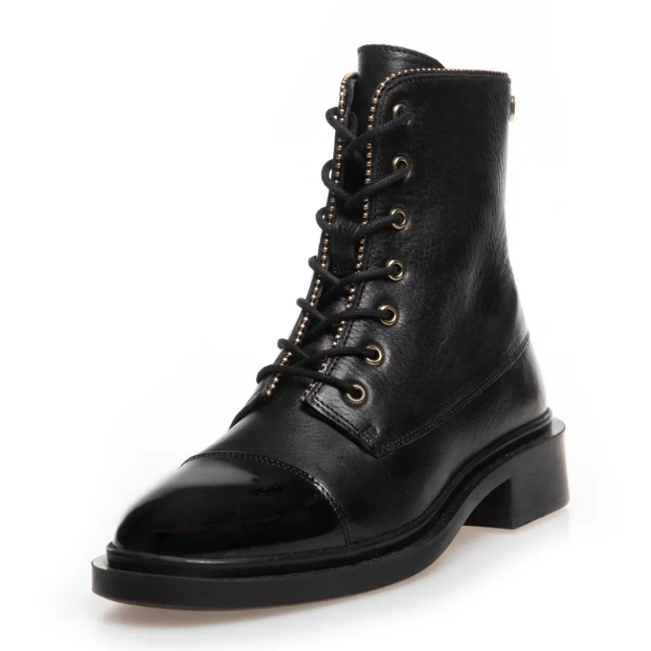 Copenhagen Shoes Ankelstøvler*FASHION AND WALKING - BLACK PATENT Fashionand walking stoevler black patent