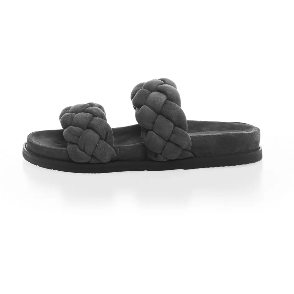 Copenhagen Shoes Flade Sandaler*FASHIONISTA SUEDE 22 - Charcoal