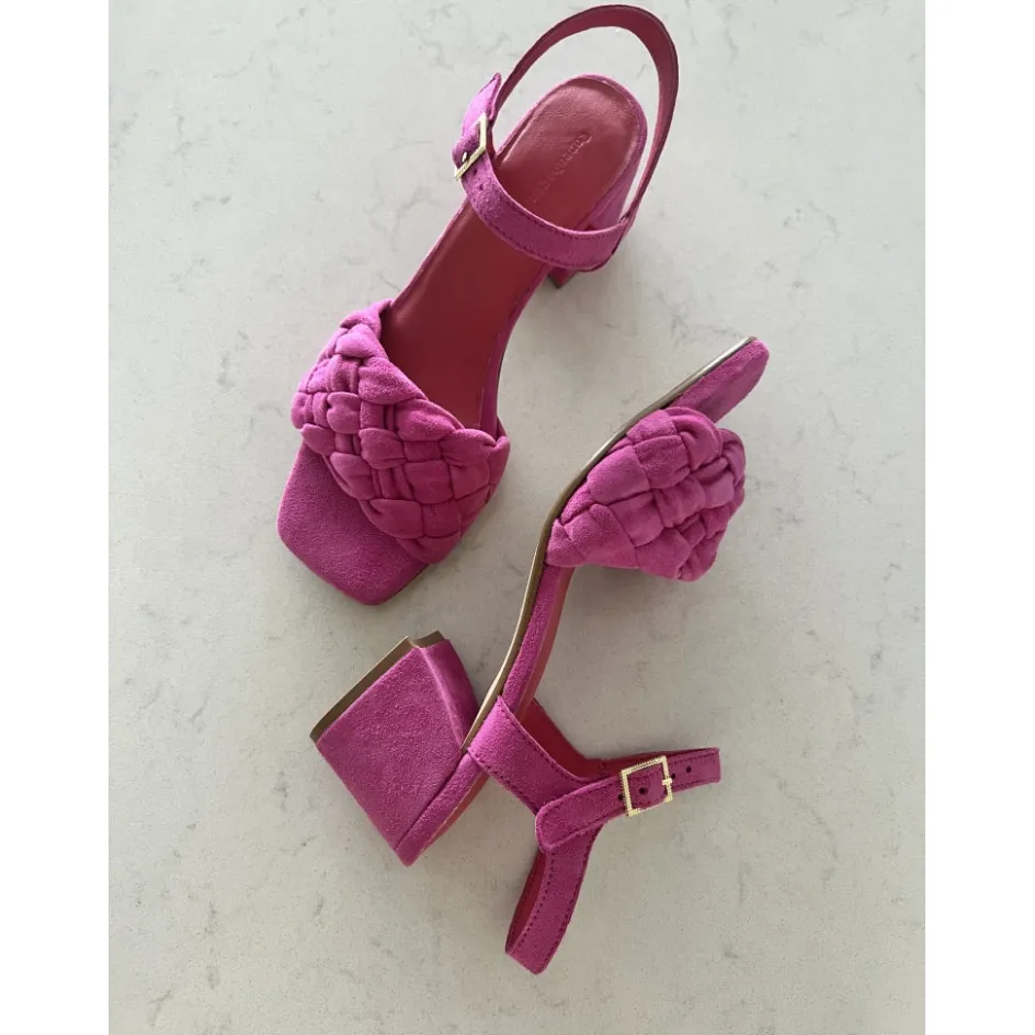 Copenhagen Shoes Stiletter | Sandaler Med Hæl*FEEL IT - SUEDE - PINK Feelit suede heels pink