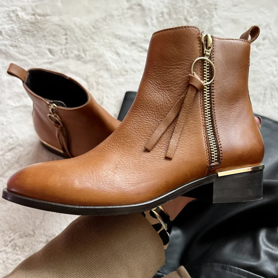 Copenhagen Shoes Ankelstøvler*FEVER Leather 22 - Cognac Feverleather 22 boot cognac