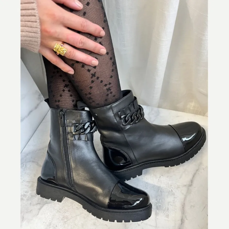 Copenhagen Shoes Ankelstøvler*FLOWER CHILD - BLACK Flowerchild boot black