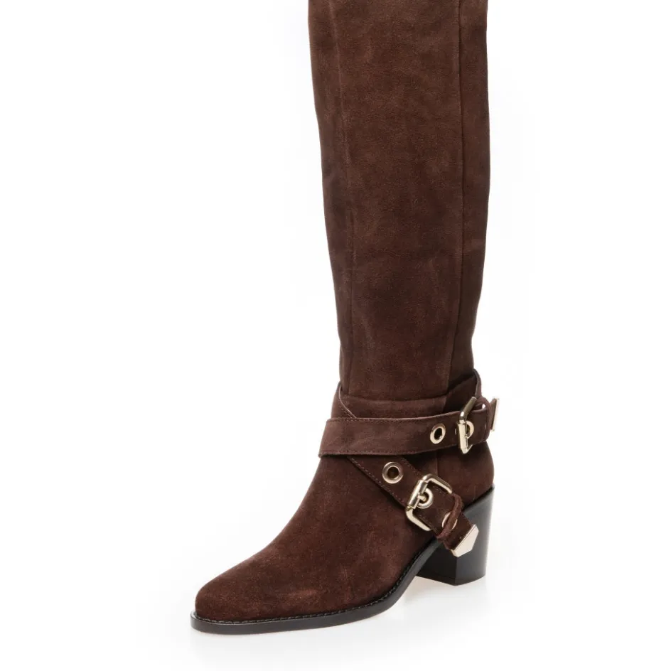 forever__chocolate_8.webp Copenhagen Shoes Støvler Med Hæl | Lange Støvler*FOREVER - Chocolate