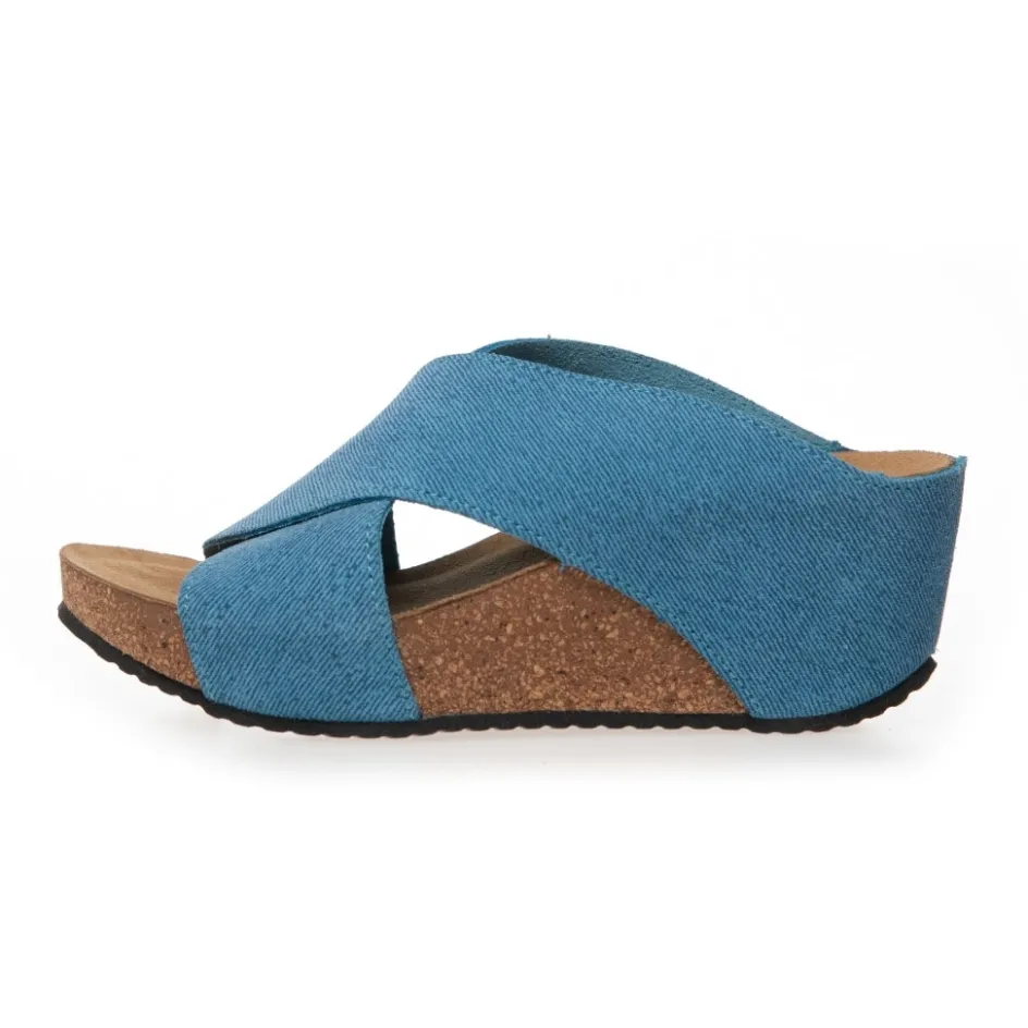 Copenhagen Shoes Sandaler Med Kilehæle*FRANCES 22 - Denim