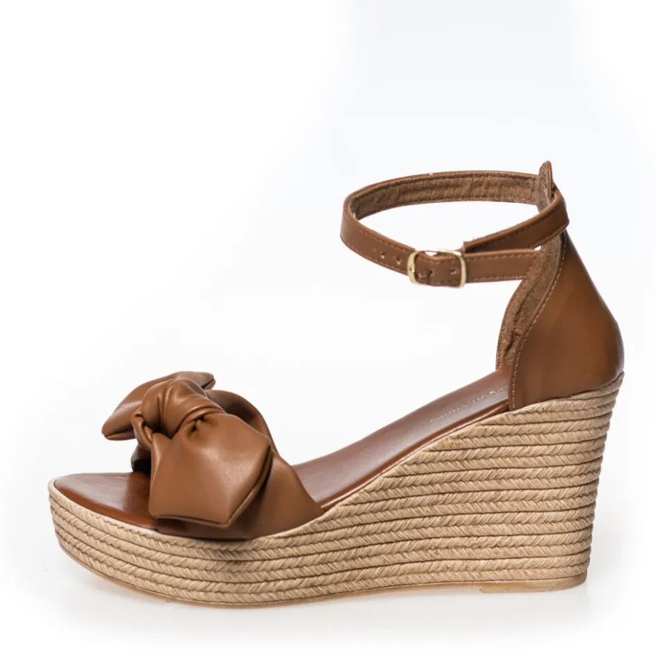 gene__cognac_2.webp Copenhagen Shoes Sandaler Med Kilehæle*GENE - COGNAC Genesandal wedge cognac