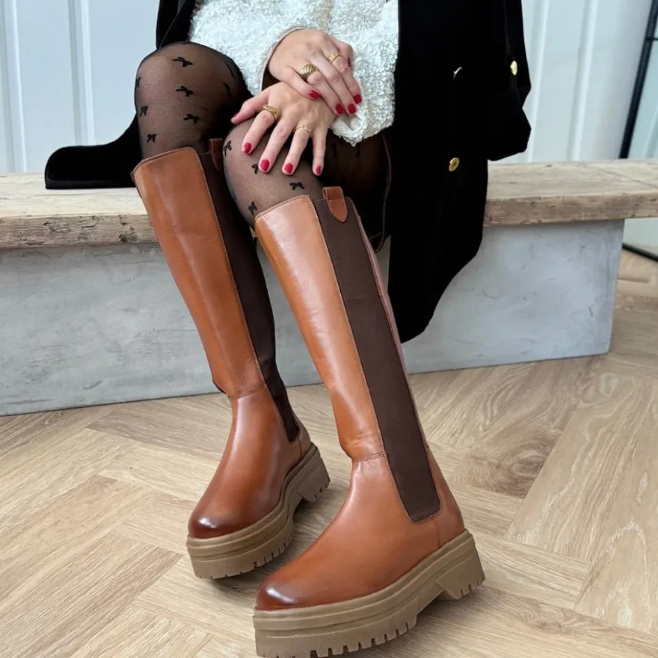 Copenhagen Shoes Lange Støvler*GOING HIGH 22 COPENHAGEN - Cognac