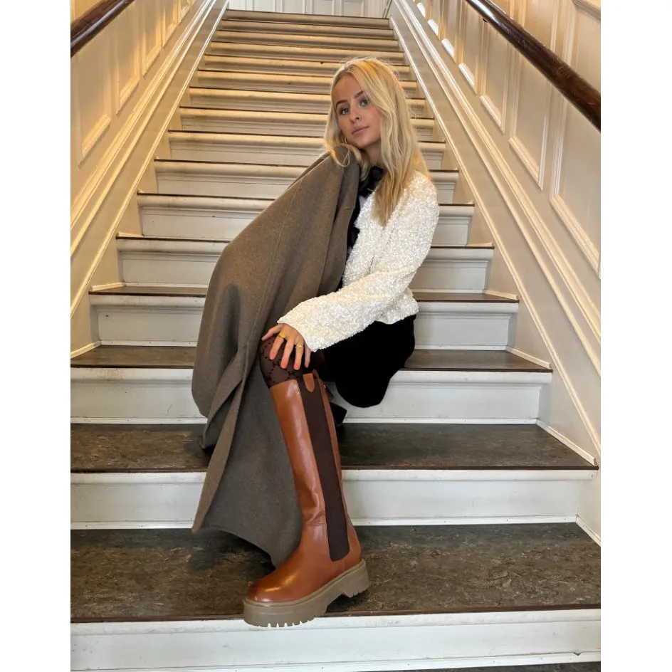 Copenhagen Shoes Lange Støvler*GOING HIGH 22 COPENHAGEN - Cognac