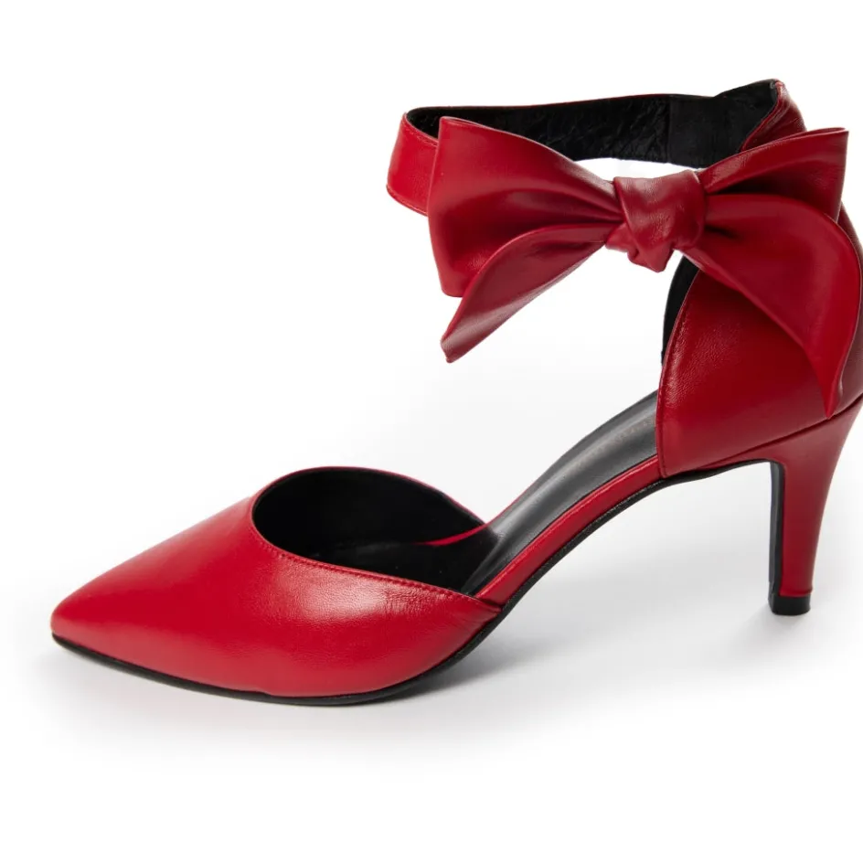 Copenhagen Shoes Stiletter*GOING OUT Leather - PASSION (RED) Goingout leather heels passion red