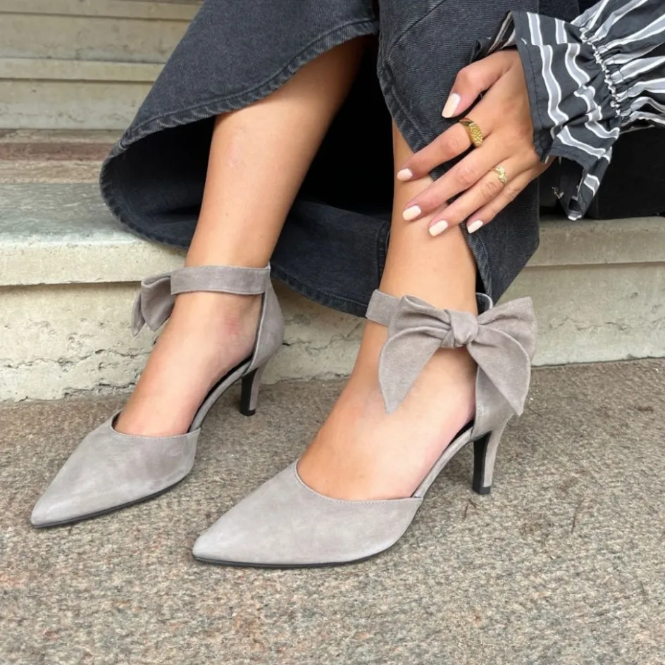 Copenhagen Shoes Stiletter*GOING OUT SUEDE - BEIGE (TOPO) Goingout suede heels beige topo