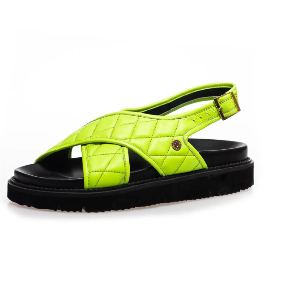 going_wild_neon__neon_green_1.webp Copenhagen Shoes Flade Sandaler*GOING WILD NEON - NEON GREEN Goingwild neon sandal neon green