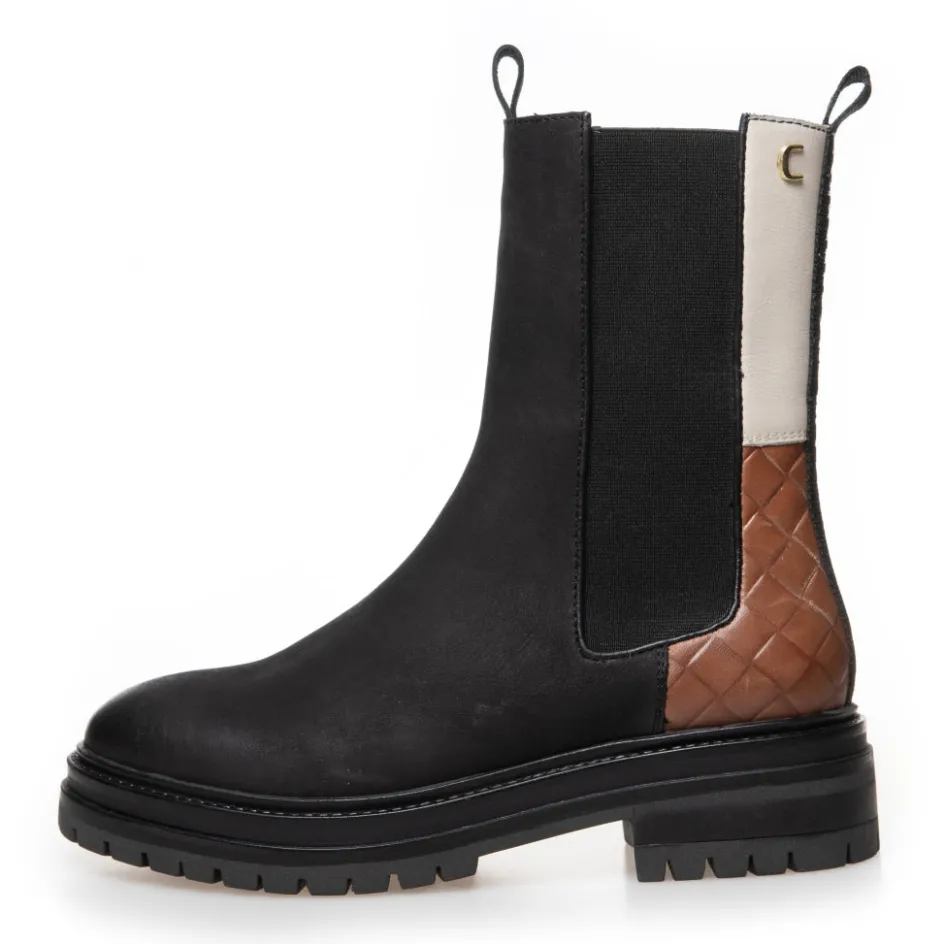 Copenhagen Shoes Ankelstøvler*IT'S A KIND OF MAGIC - BLACK/BROWN/BEIGE Itsa kind of magic boots black brown beige