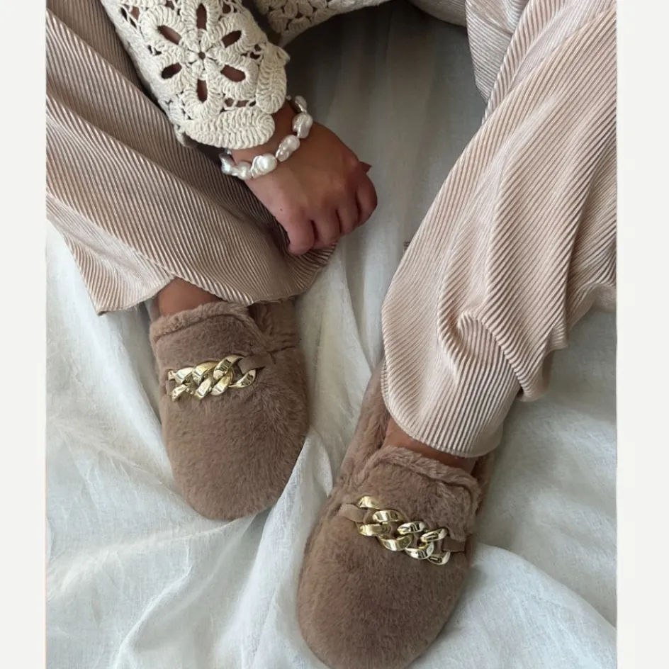 Copenhagen Shoes Hjemmesko*JOY - TAUPE Joyhomeslipper taupe