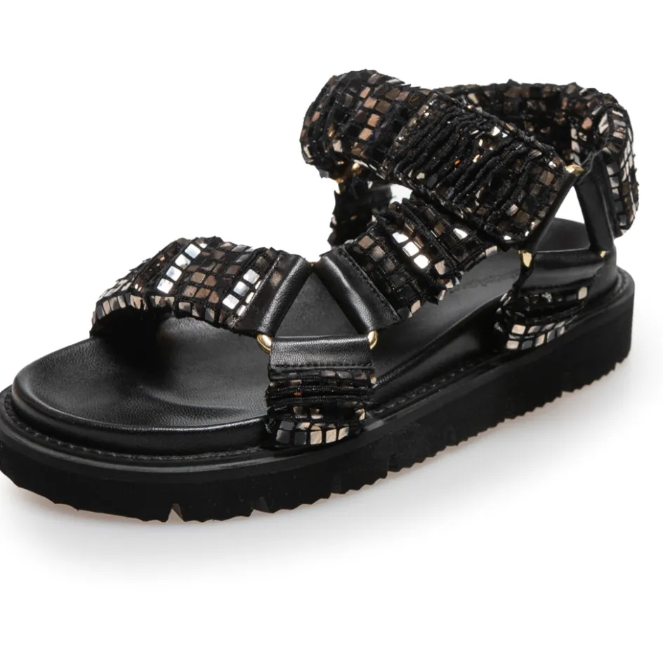 keep_walking__glitter__glitter_blackgold_2.webp Copenhagen Shoes Flade Sandaler*KEEP WALKING - GLITTER - GLITTER BLACK/GOLD Glitter black gold