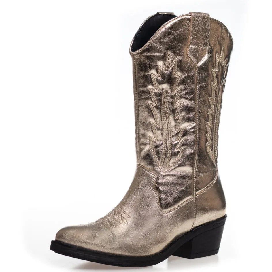 keep_your_power__metallic__gold_metallic_2.webp Copenhagen Shoes Lange Støvler | Støvler Med Hæl*KEEP YOUR POWER - METALLIC - Gold Metallic Keepyour power metallic boot gold metallic
