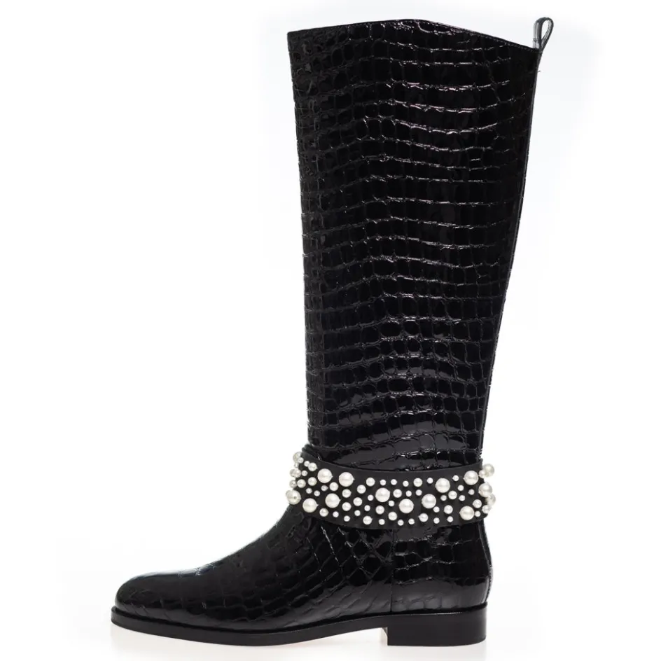 Copenhagen Shoes Lange Støvler*LADY BOOT - Black