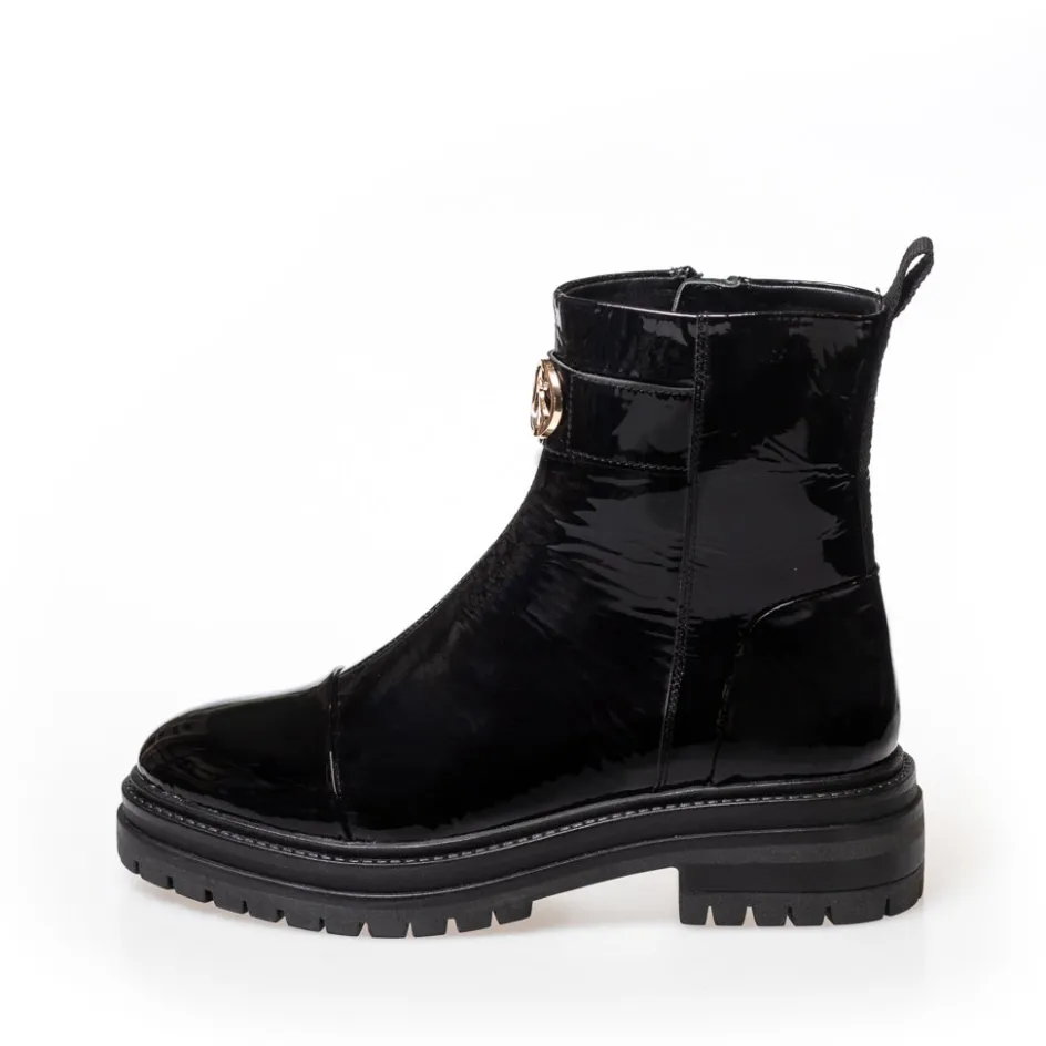 Copenhagen Shoes Ankelstøvler*LADY BOSS PATENT - Black Patent Ladyboss patent boot black patent