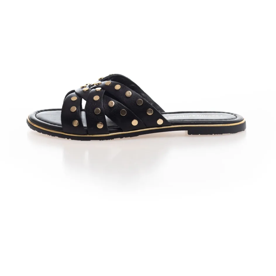 Copenhagen Shoes Flade Sandaler*LALA STUDS - Black