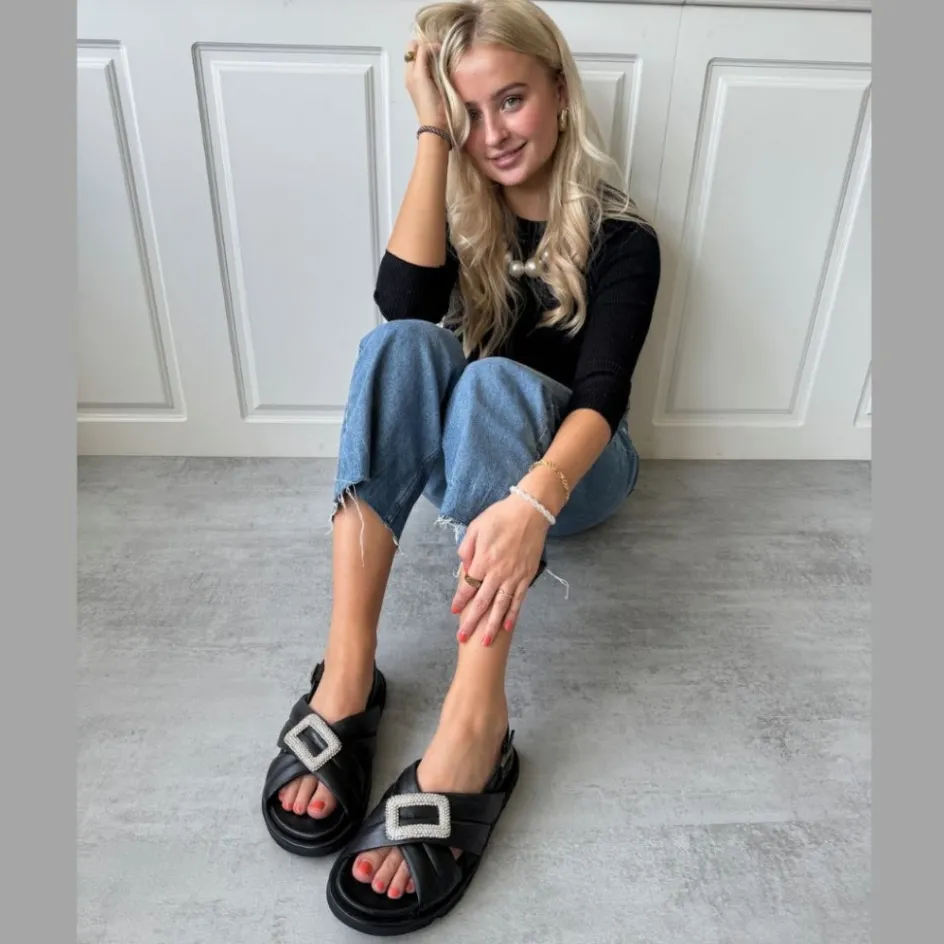 like_a_melody__black_5-1.webp Copenhagen Shoes Flade Sandaler*LIKE A MELODY - Black Likea melody sandal black