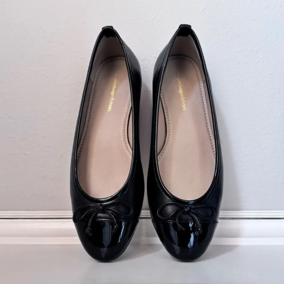 Copenhagen Shoes Ballerinasko*LIKE MOVING - PATENT TOE - Black patent