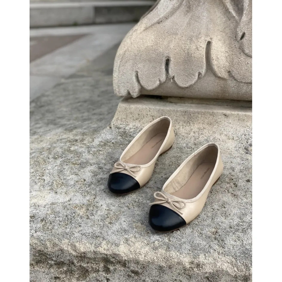 lovely__black_beige_9.webp Copenhagen Shoes Ballerinasko*LOVELY - Black Beige Sblack beige