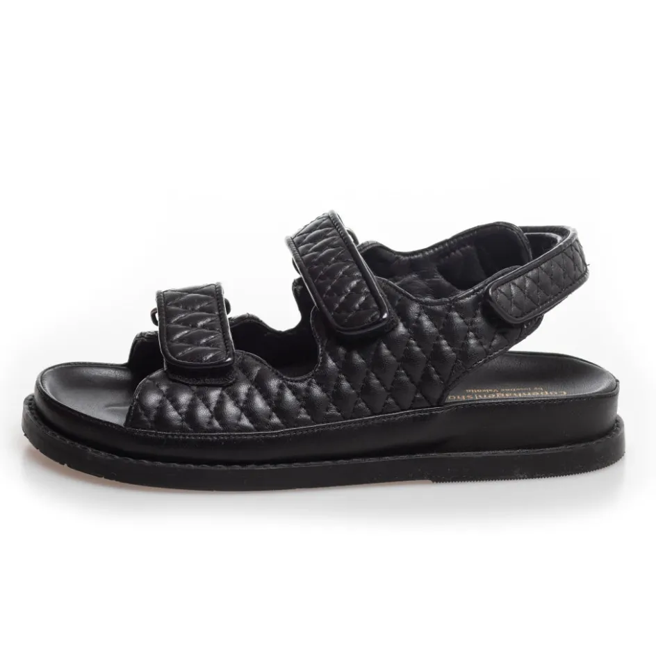 Copenhagen Shoes Flade Sandaler*LUXURY Copenhagenshoes By Josefine Valentin - Black