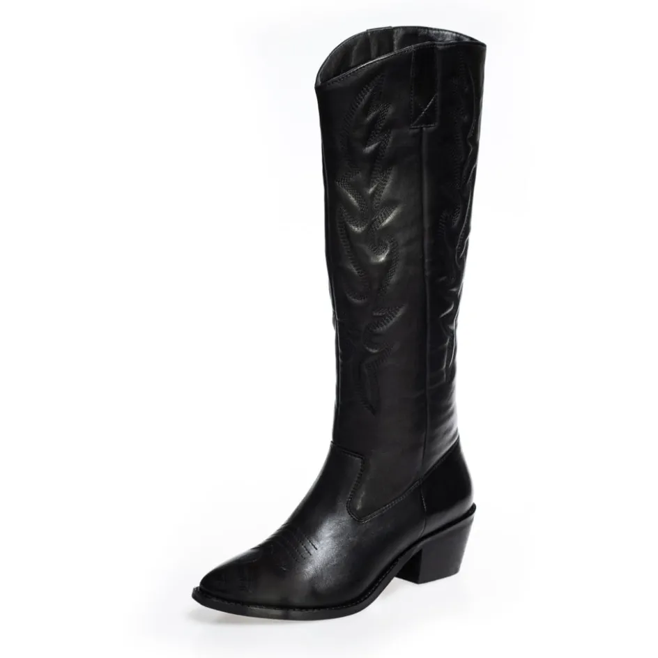 make_a_wish__black_6.webp Copenhagen Shoes Støvler Med Hæl | Lange Støvler*MAKE A WISH - BLACK Makea wish boot black